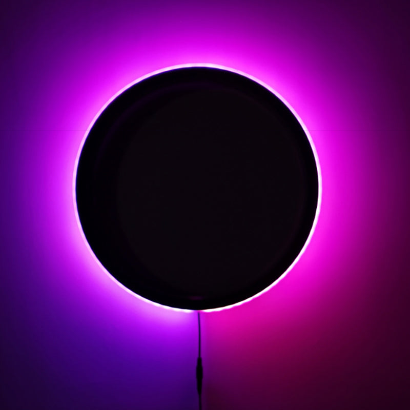 Black Rounded Shade Wall Lamp 1-Light Modern Metal Wall Mounted Light for Bedroom