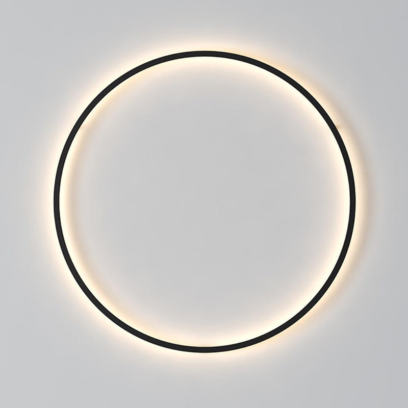 Black Rounded Shade Wall Lamp 1-Light Modern Metal Wall Mounted Light for Bedroom