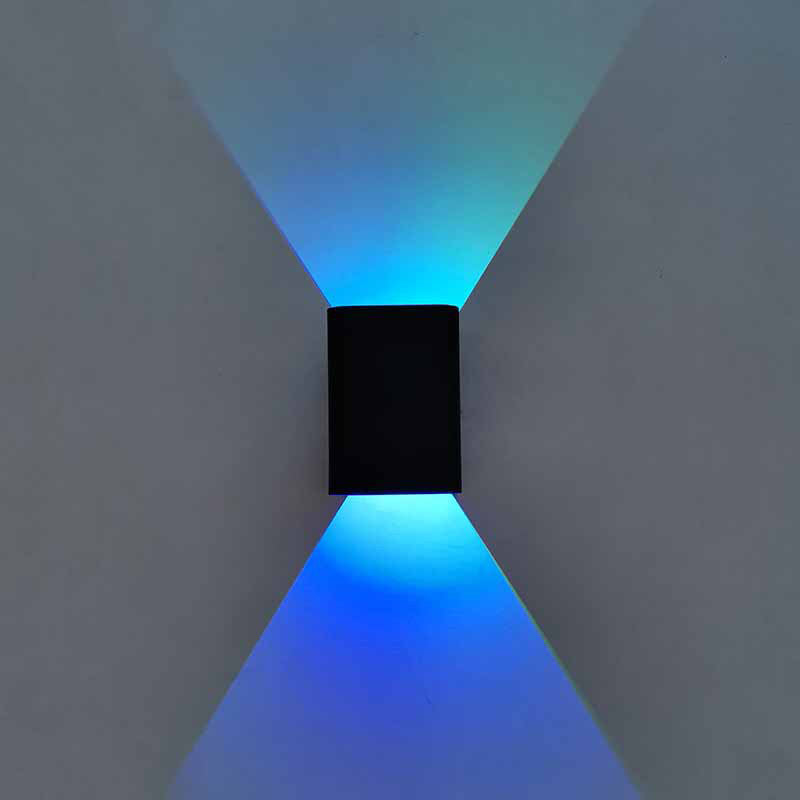 Squared 1-Light Modern Sconce Light Aluminum Wall Lighting Ideas for Bedroom