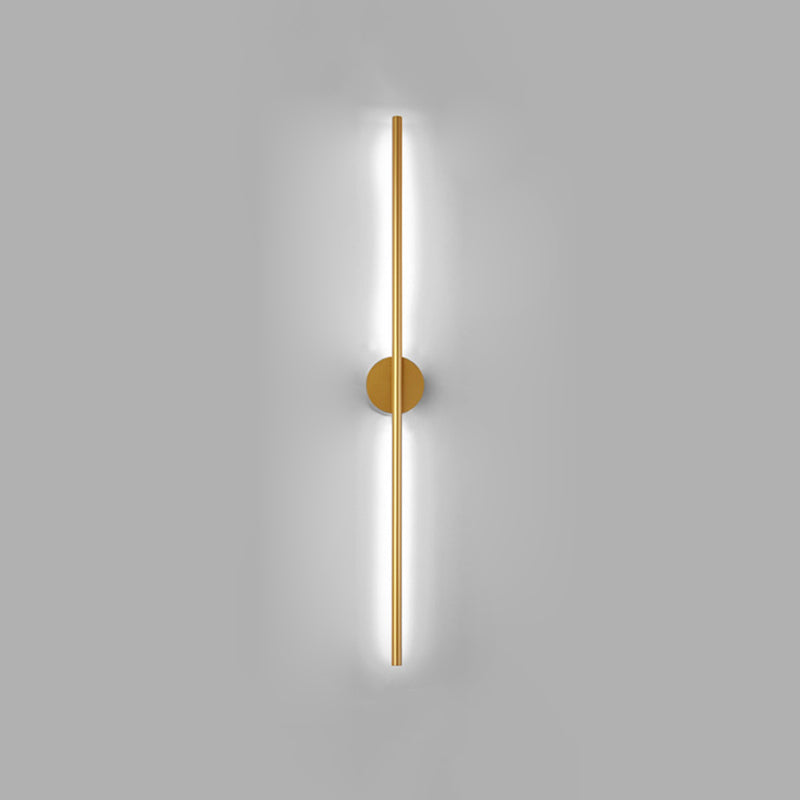1-Light Ribbon Wall Sconce Modern Simple Style Metal Wall Lighting in Gold