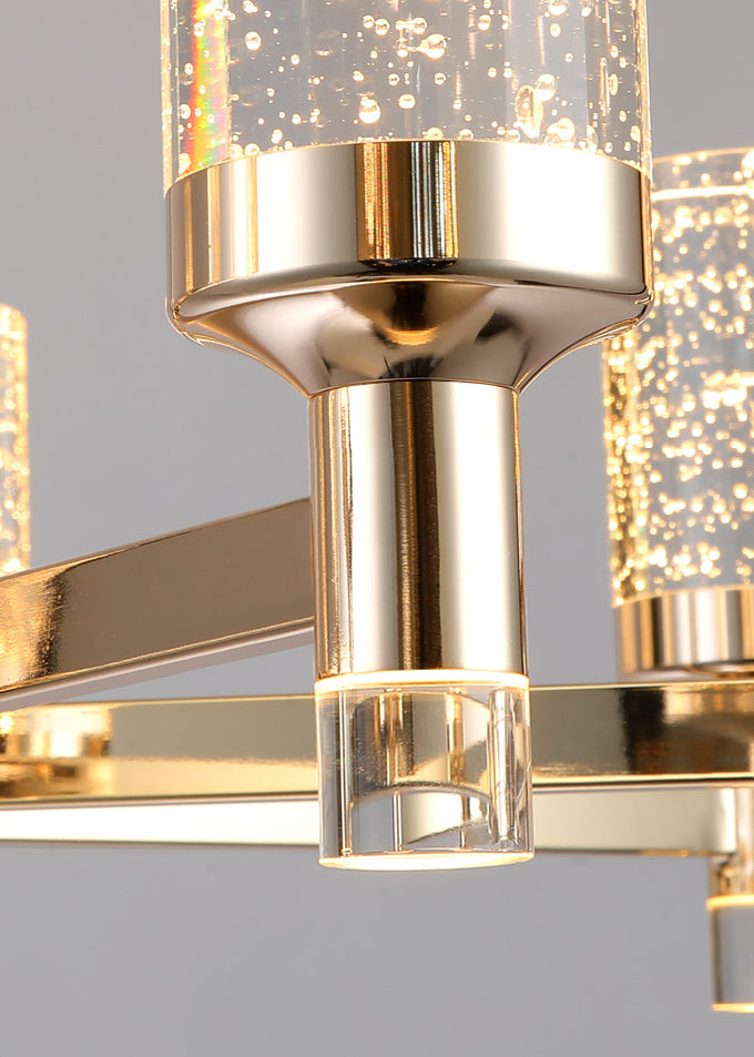 Crystal Contemporary Hanging Light Fixtures Sputnik Ceiling Light for Living Room