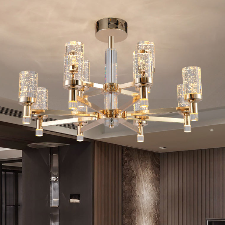 Crystal Contemporary Hanging Light Fixtures Sputnik Ceiling Light for Living Room