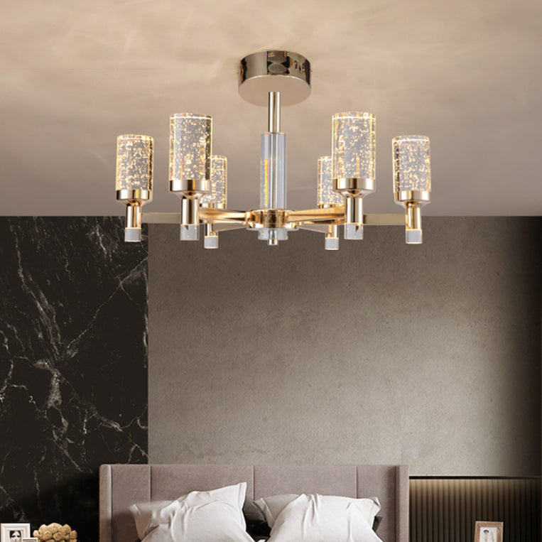 Crystal Contemporary Hanging Light Fixtures Sputnik Ceiling Light for Living Room