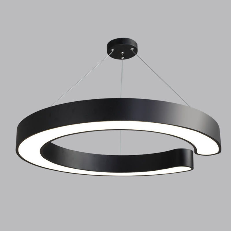 Hedendaagse metaal LED Hanglamp Lampbreuk 1 Lichte geometrische hangende plafondlicht voor kantoor