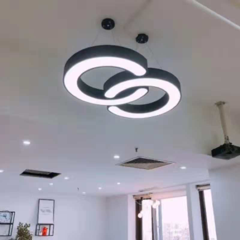 Hedendaagse metaal LED Hanglamp Lampbreuk 1 Lichte geometrische hangende plafondlicht voor kantoor