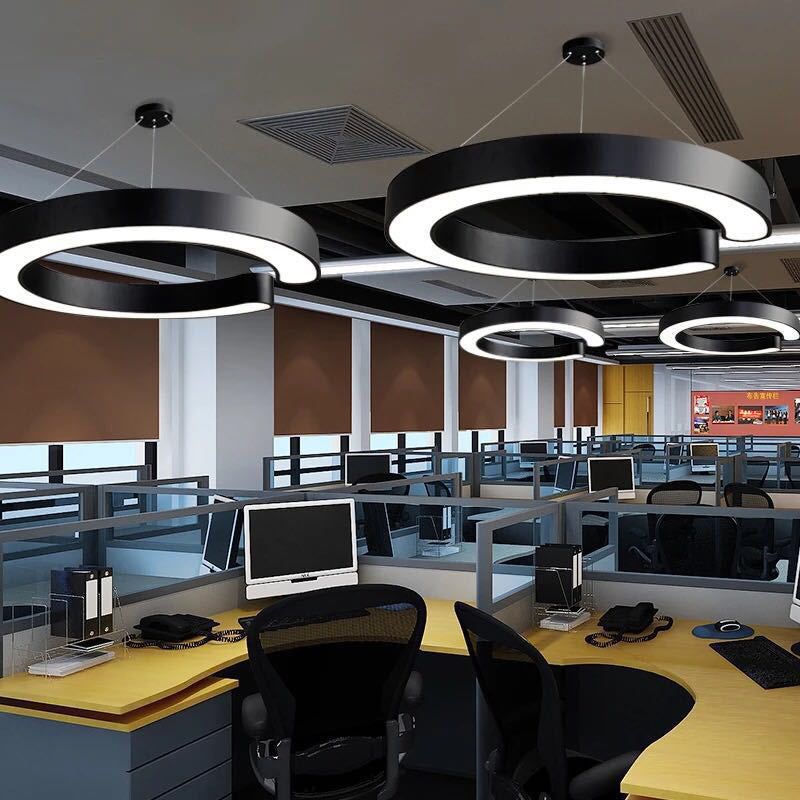 Hedendaagse metaal LED Hanglamp Lampbreuk 1 Lichte geometrische hangende plafondlicht voor kantoor