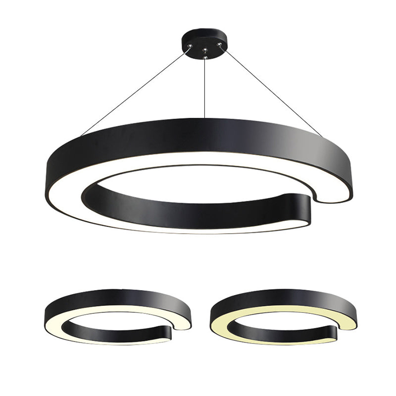 Hedendaagse metaal LED Hanglamp Lampbreuk 1 Lichte geometrische hangende plafondlicht voor kantoor