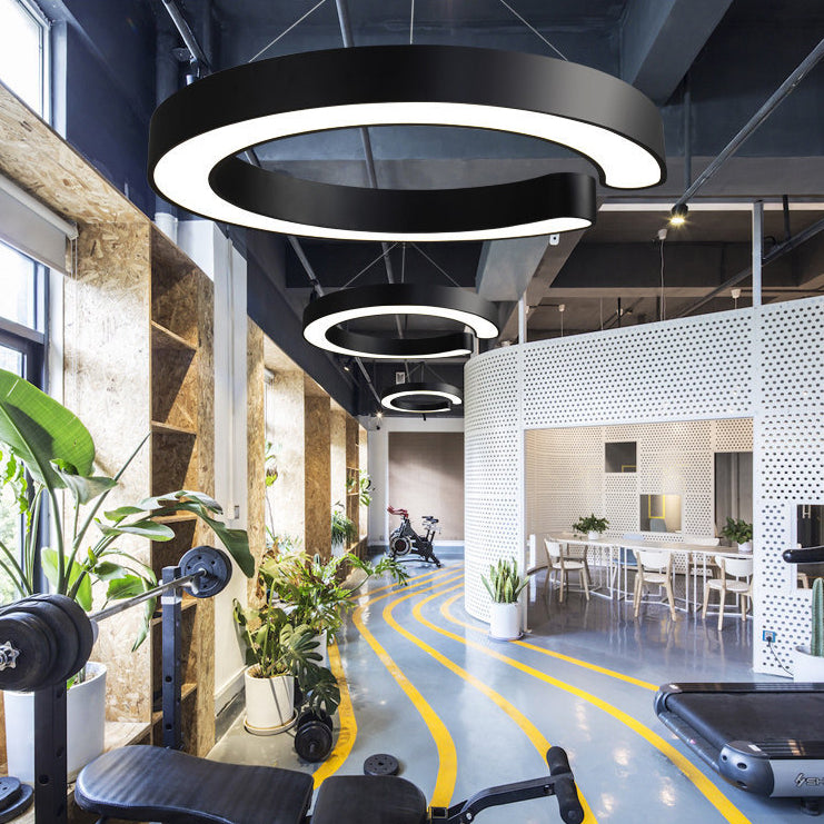 Hedendaagse metaal LED Hanglamp Lampbreuk 1 Lichte geometrische hangende plafondlicht voor kantoor