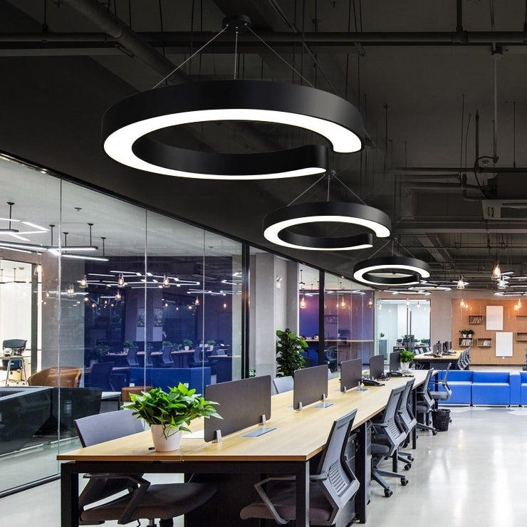 Hedendaagse metaal LED Hanglamp Lampbreuk 1 Lichte geometrische hangende plafondlicht voor kantoor