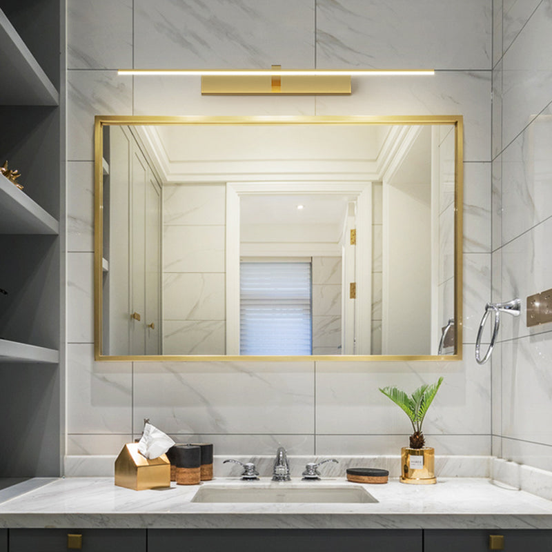 Minimalist-Style Strip Wall Sconce Lighting Metal LED Bathroom Sconce Light Fixture