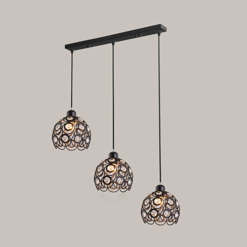 Sferische eetkamer hangende licht kristal moderne stijl pedant verlichtingsarmatuur
