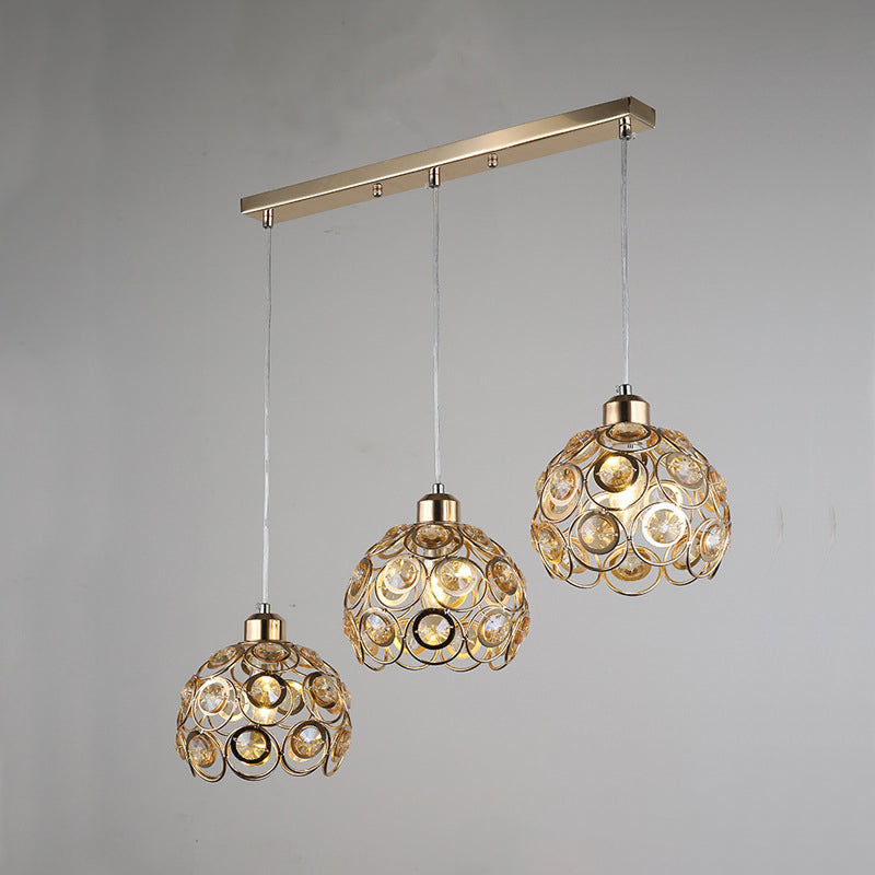 Sferische eetkamer hangende licht kristal moderne stijl pedant verlichtingsarmatuur