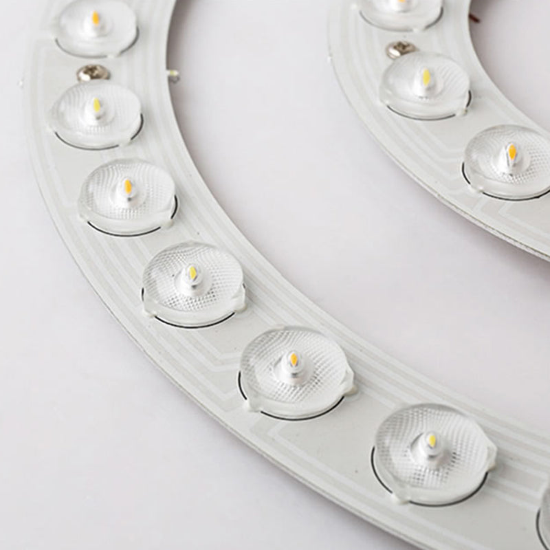 Sala de estar infantil color macarron ronda incrustada lámpara de techo LED de metal