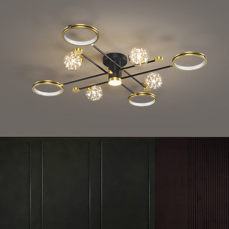 Kreisförmige Semi-Flush-Mount-Licht-Halterung Acryl Moderne Bündig-Halterung Deckenleuchte