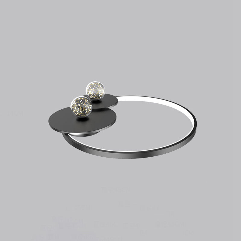 Circle Flush Light Acrylic Modern Flush Mount Ceiling Light Fixtures for Bedroom