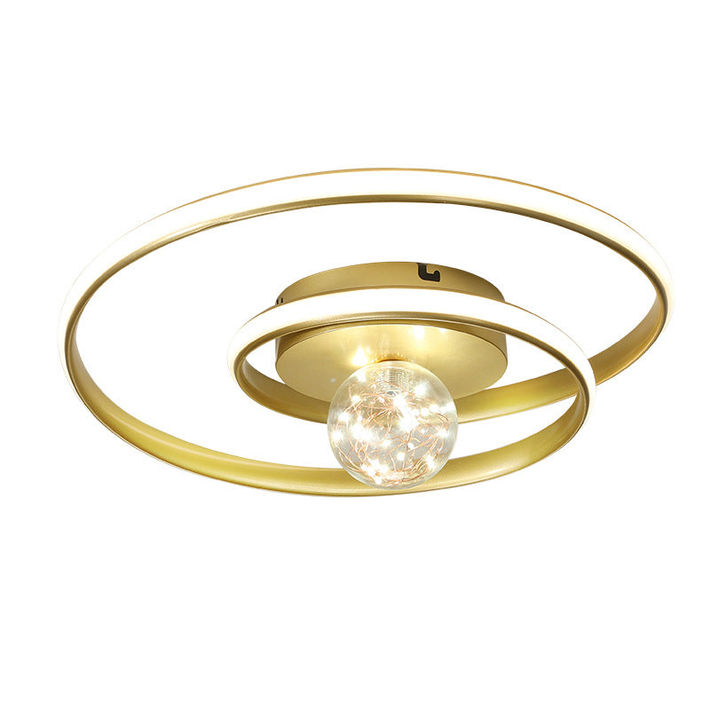 Circle Flush Light Acrylic Modern Flush Mount Ceiling Light Fixtures for Bedroom