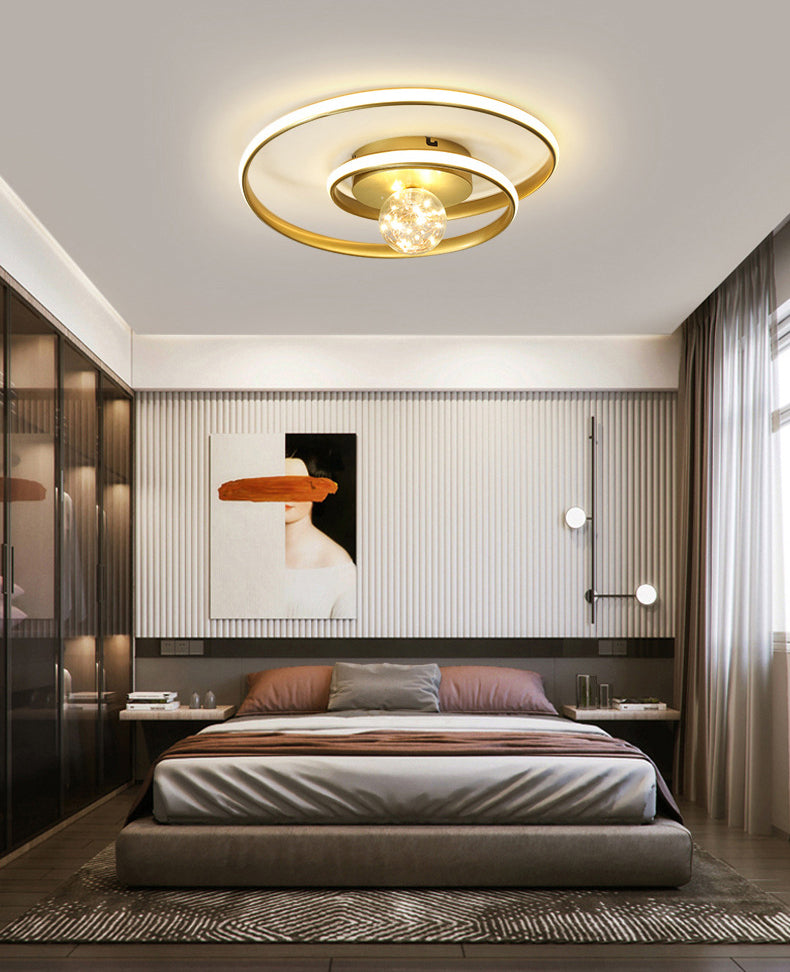 Circle Flush Light Acrylic Modern Flush Mount Ceiling Light Fixtures for Bedroom