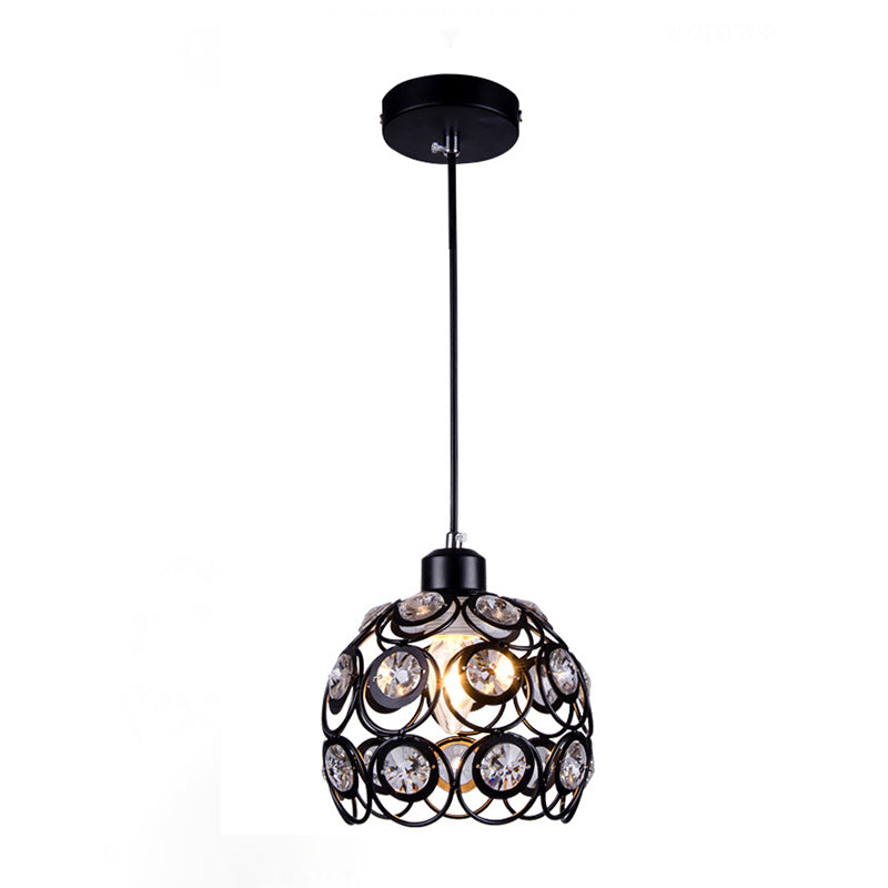 Globe hanger lamp Modern Crystal 1-Light bedhanging van beddenverlamptemature