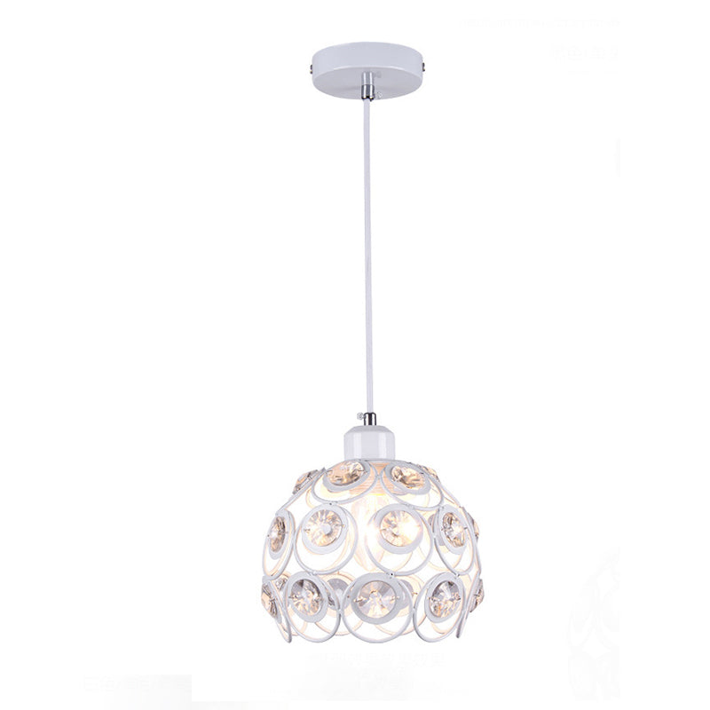 Globe hanger lamp Modern Crystal 1-Light bedhanging van beddenverlamptemature