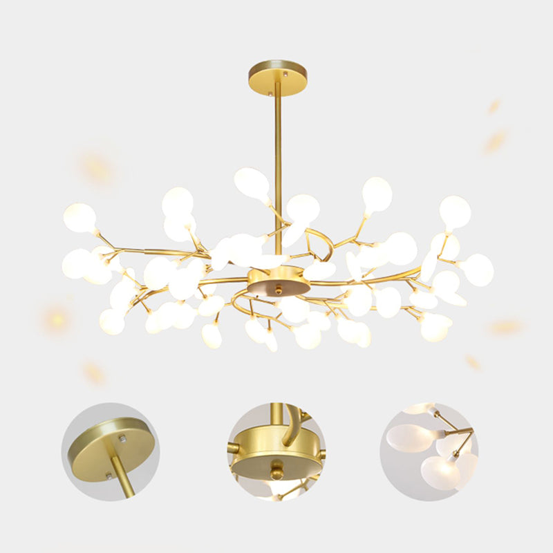 Foglie Lampada lampada lampada da design moderno illuminazione a sospensione acrilica per il ristorante