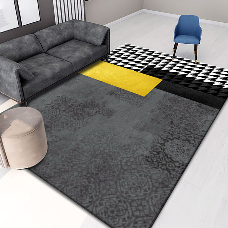 Individuality Modern Area Rug Luxurious Geometry Carpet Non-Slip Backing Carpet for Home Decoration