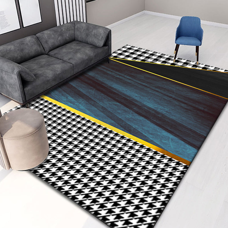 Individuality Modern Area Rug Luxurious Geometry Carpet Non-Slip Backing Carpet for Home Decoration