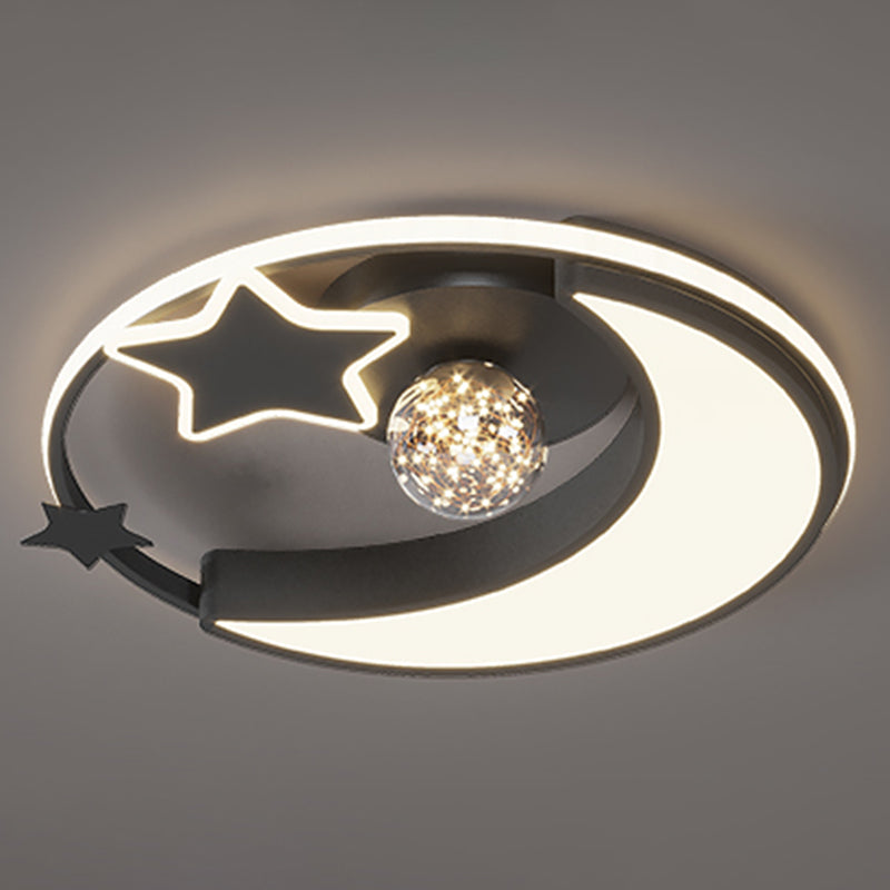 Bedroom Metal Flush Mount Light Fixture Contemporary Circle Flush Light Fixture