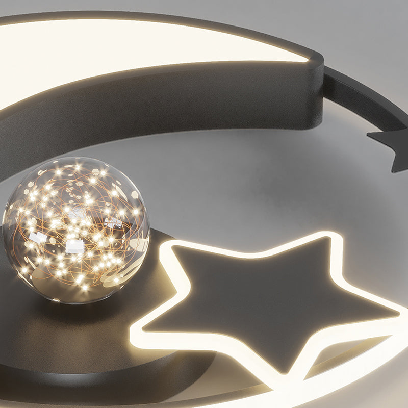 Bedroom Metal Flush Mount Light Fixture Contemporary Circle Flush Light Fixture