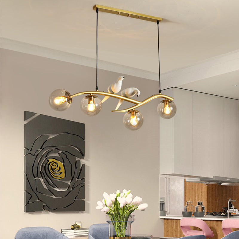 Modern a ciondolo illuminazione per l'illuminazione dell'isola lineare dell'isola della cucina in nero