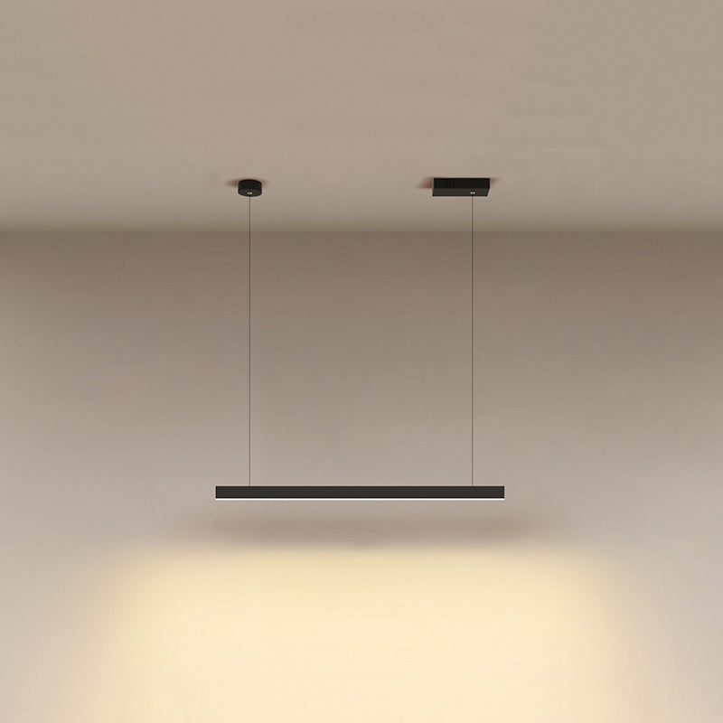 Contemporary Pendant Lights for Kitchen Island Linear Island Lighting Pendant Light in Black