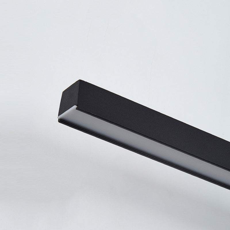 Luci a sospensione contemporanea per l'illuminazione dell'isola lineare di cucina Luce a sospensione in nero