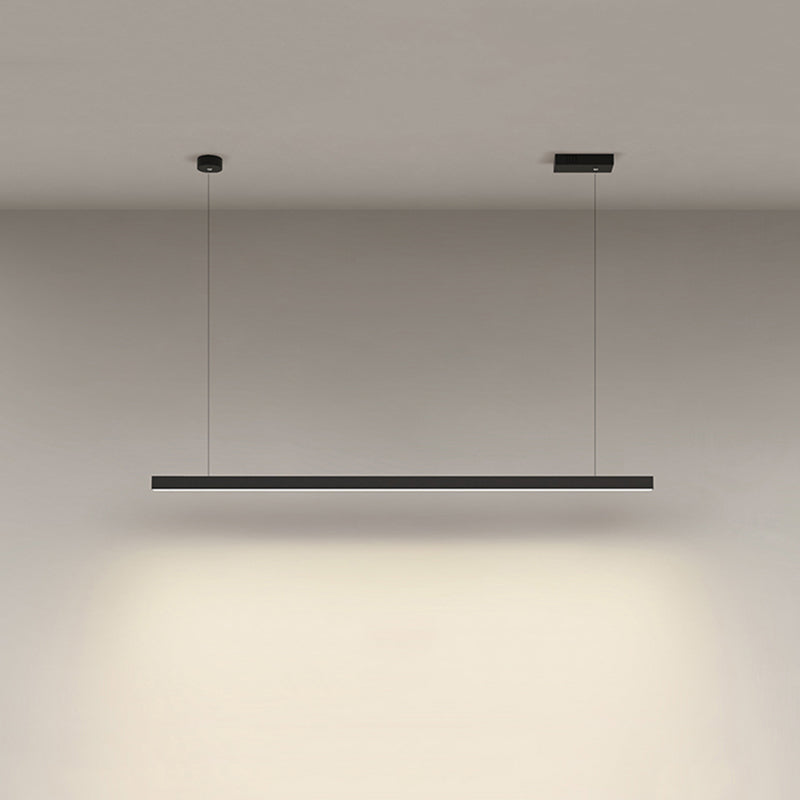 Luci a sospensione contemporanea per l'illuminazione dell'isola lineare di cucina Luce a sospensione in nero