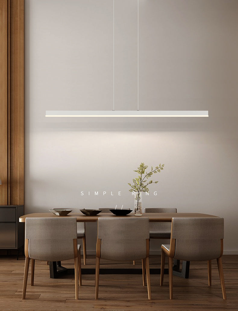 Lámpara moderna de lámpara lineal iluminación lineal lámpara de araña moderna en negro