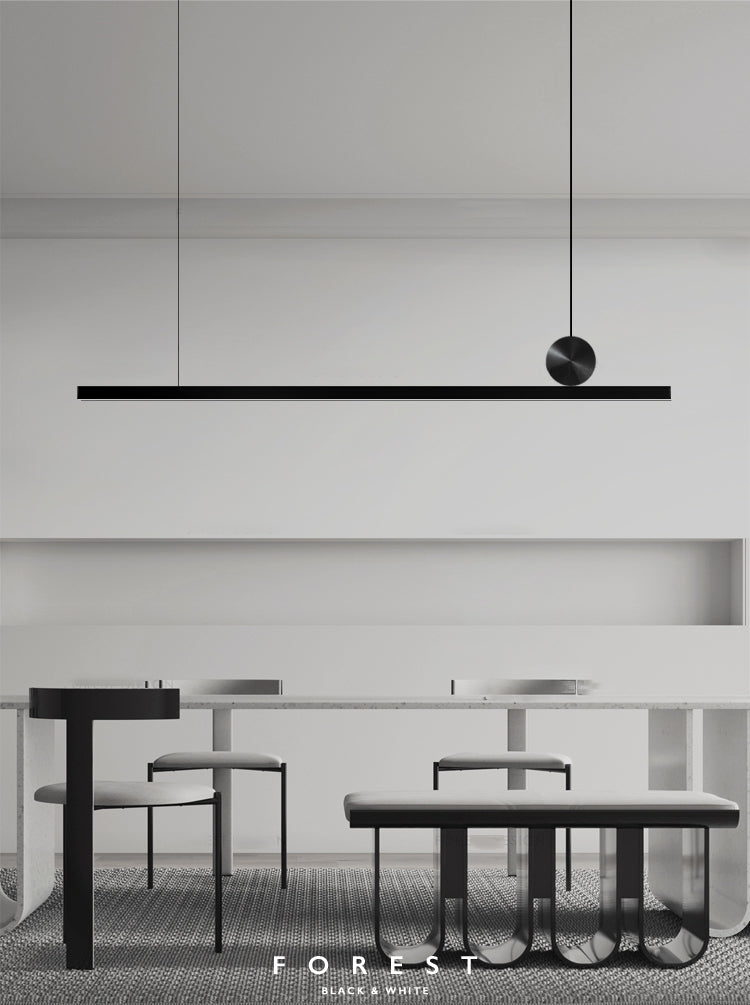 Lampade dell'isola illuminazione isola lineare Luci dell'isola in nero