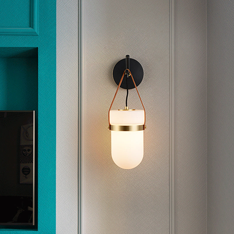 Accensione della parete della capsula della pillola vetro contemporaneo 1 lampadario con padella in lampadina