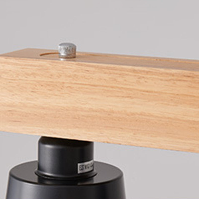 Apparecchi di illuminazione per isola moderna del soffitto lineare in legno per sala da pranzo