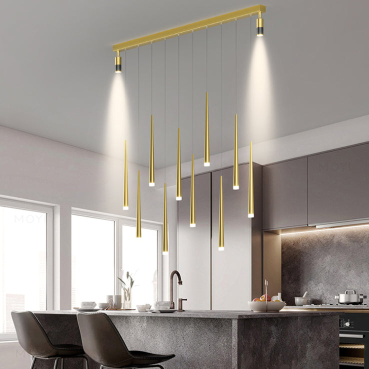 Metaal minimalisme plafondlamp 1-licht LED hanglampverlichtingsarmatuur voor eetkamer