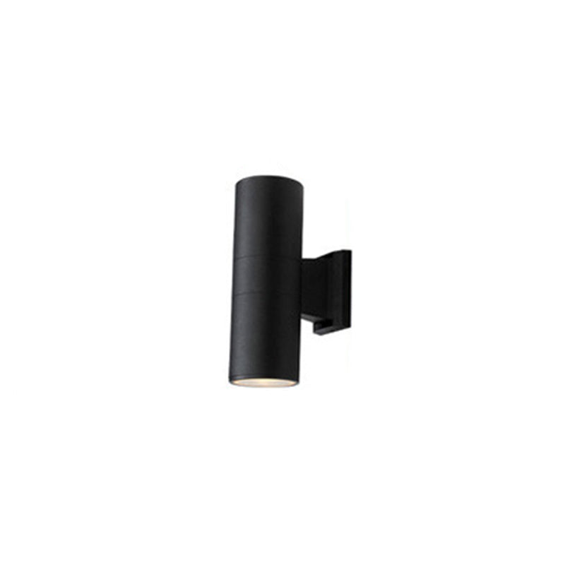 Mezza cilindro illuminazione a parete in stile moderno metallo 1 luce da parete leggera in nero