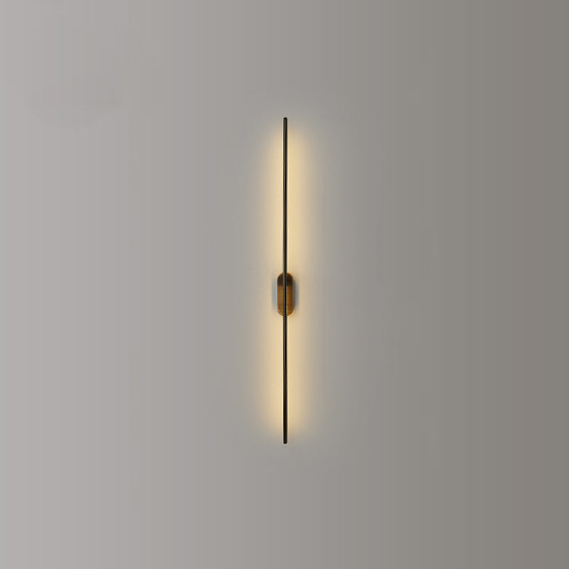 Moderne, prägnante Innenleitwandlampe Kupfer linearer Wandleuchten mit Acrylschatten