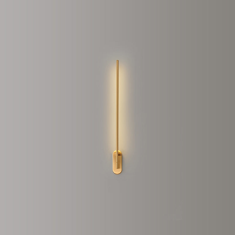 Moderne, prägnante Innenleitwandlampe Kupfer linearer Wandleuchten mit Acrylschatten