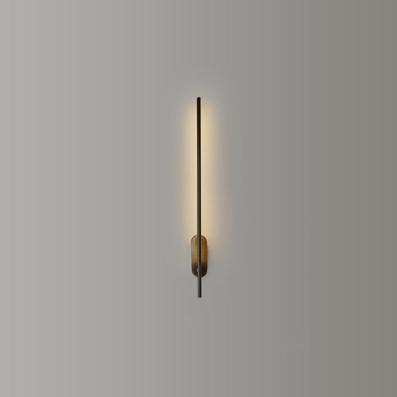 Moderne, prägnante Innenleitwandlampe Kupfer linearer Wandleuchten mit Acrylschatten