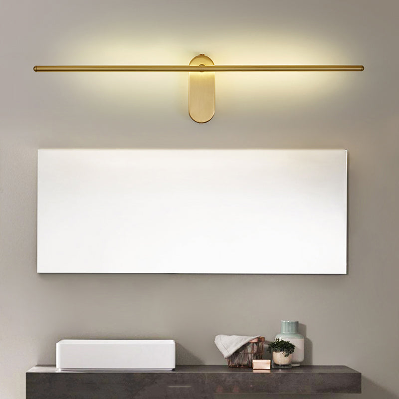 Moderne, prägnante Innenleitwandlampe Kupfer linearer Wandleuchten mit Acrylschatten