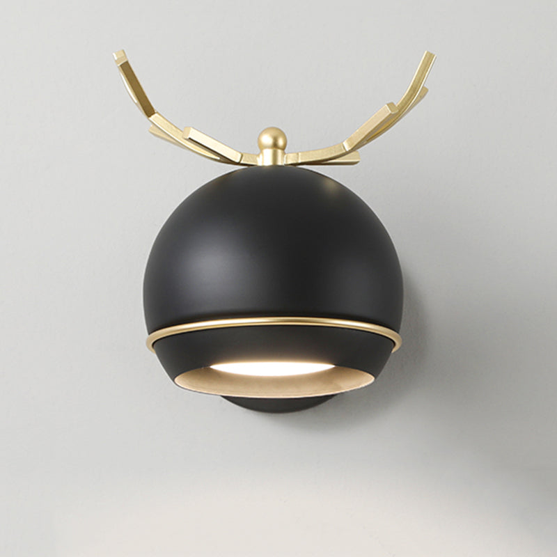 Modern Metal 1-Light Reading Wall Mount Lamp Spherical Wall Sconce for Bedroom