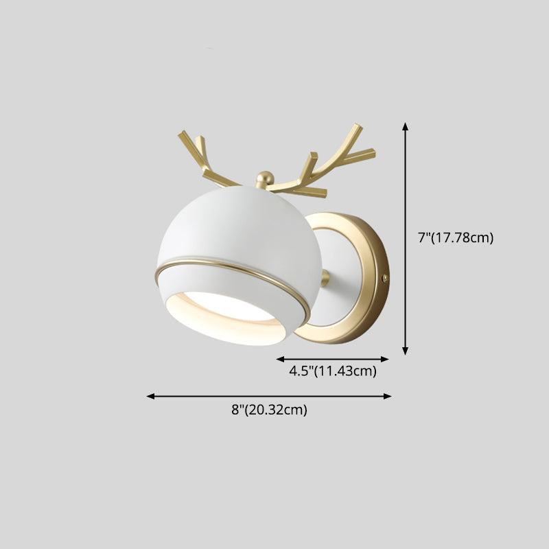 Modern Metal 1-Light Reading Wall Mount Lamp Spherical Wall Sconce for Bedroom