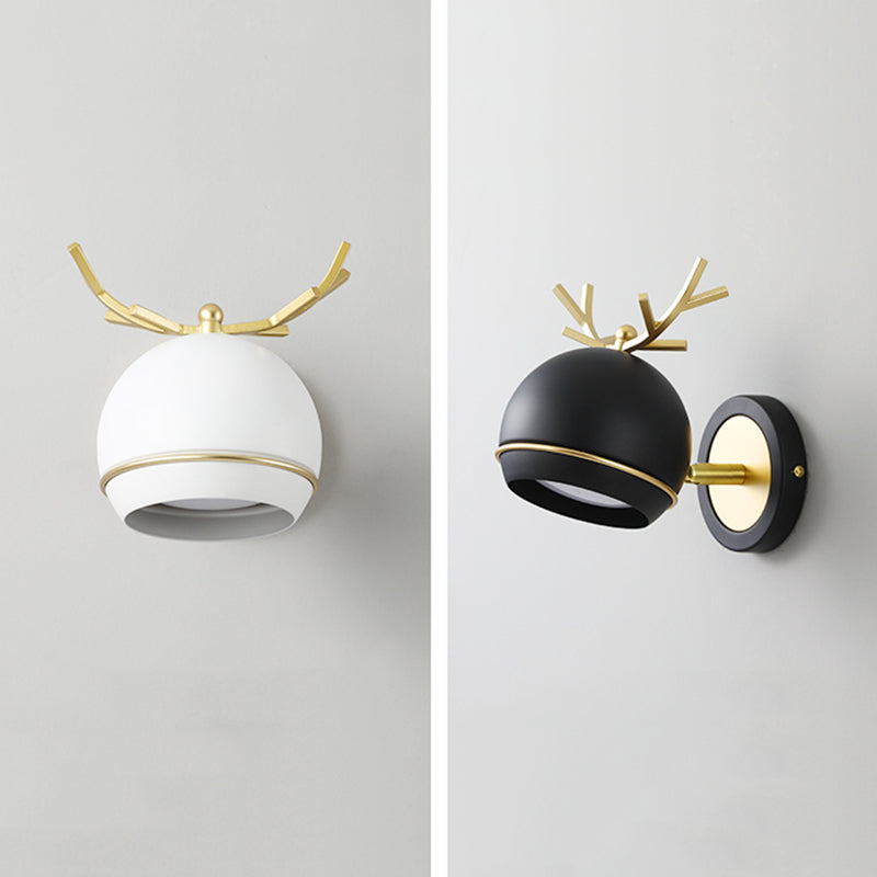 Modern Metal 1-Light Reading Wall Mount Lamp Spherical Wall Sconce for Bedroom