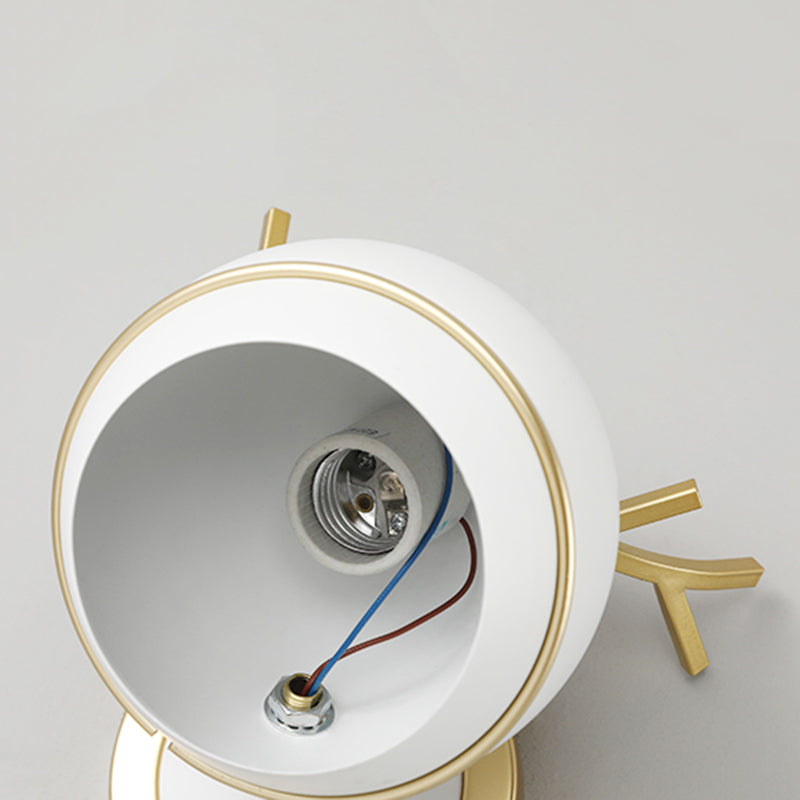 Modern Metal 1-Light Reading Wall Mount Lamp Spherical Wall Sconce for Bedroom