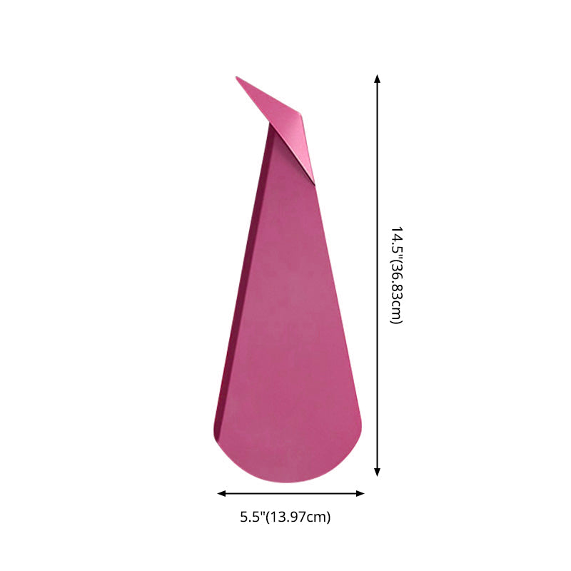 Modern Style Triangle Wall Sconce Lights Metal 1-Light Wall Mount Lamp in Pink and Blue