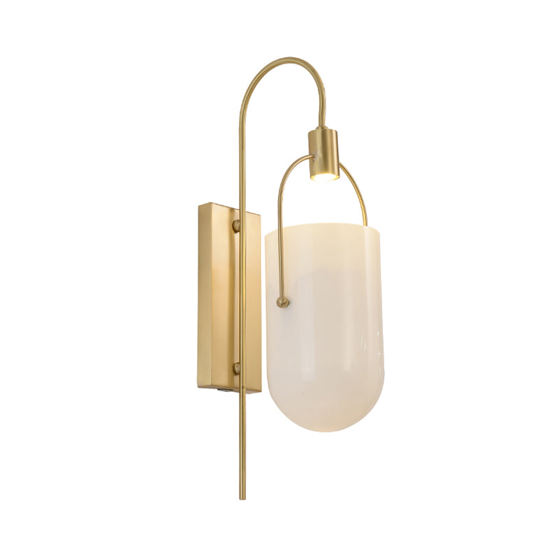Pil Capsule SCONCE LICHT MODERISME MILKY GLAS