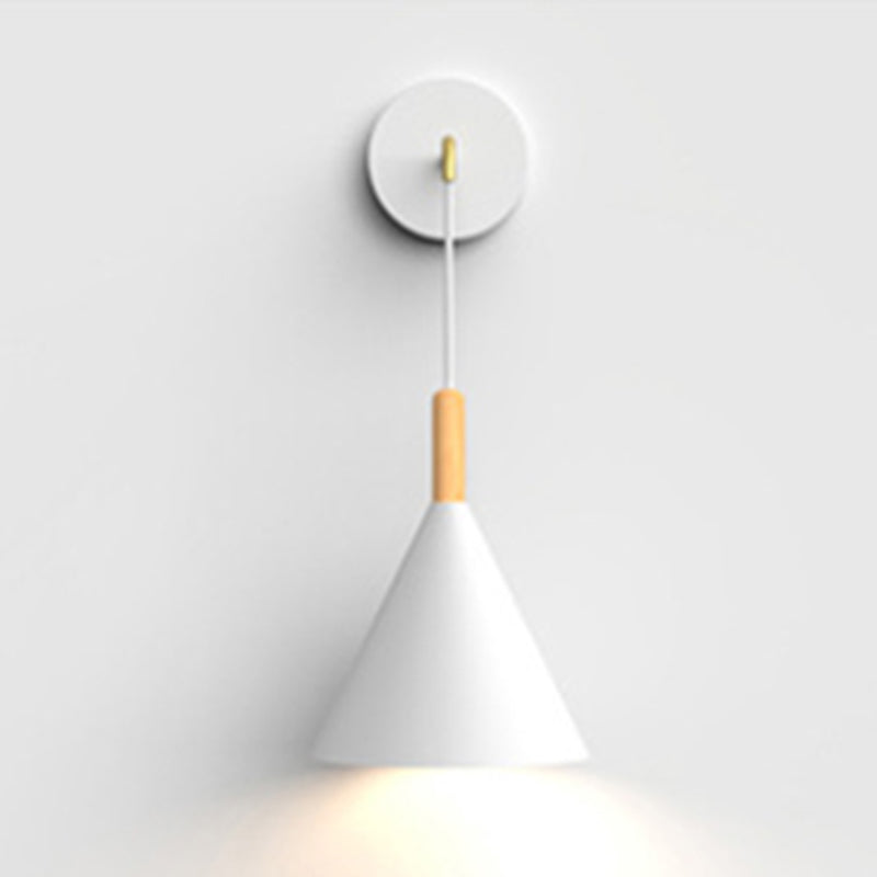 Luci da parete nordica moderna a 1 luce Lampade a parete in metallo per camera da letto