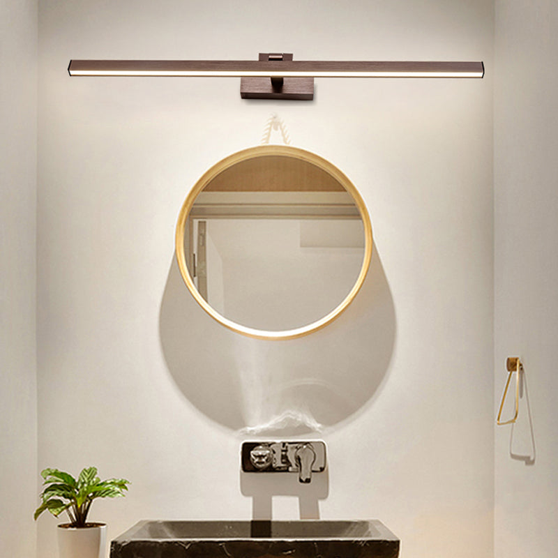Luce murale di vanità in alluminio lineare Modern a parete a 1 luci per il bagno